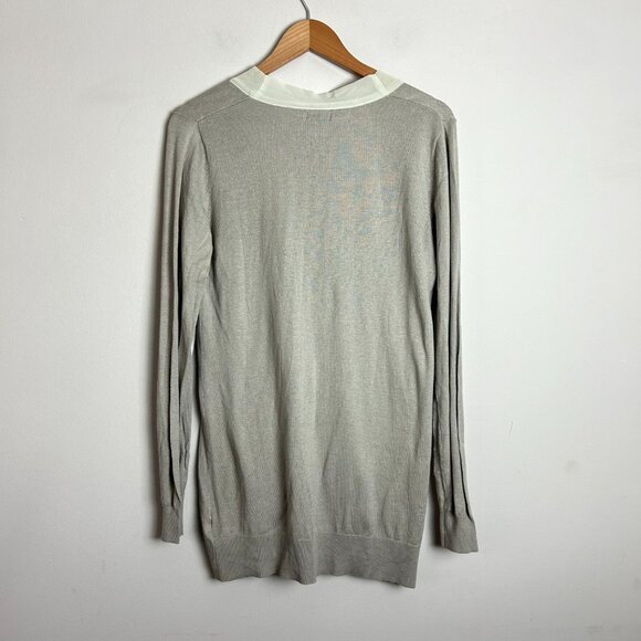 NWT Rebecca Elliot Taupe Gray Long Sleeve Cardigan Sweater Medium M - Picture 4 of 5